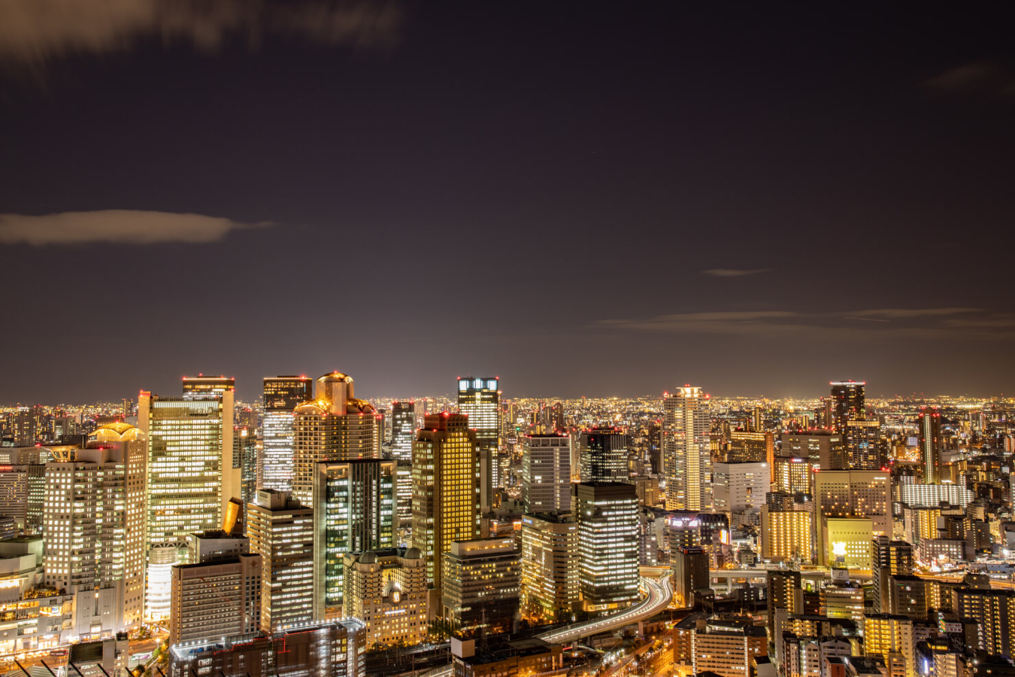 夜景撮影記 梅田スカイビル 空中庭園からの夜景 都市と夜景